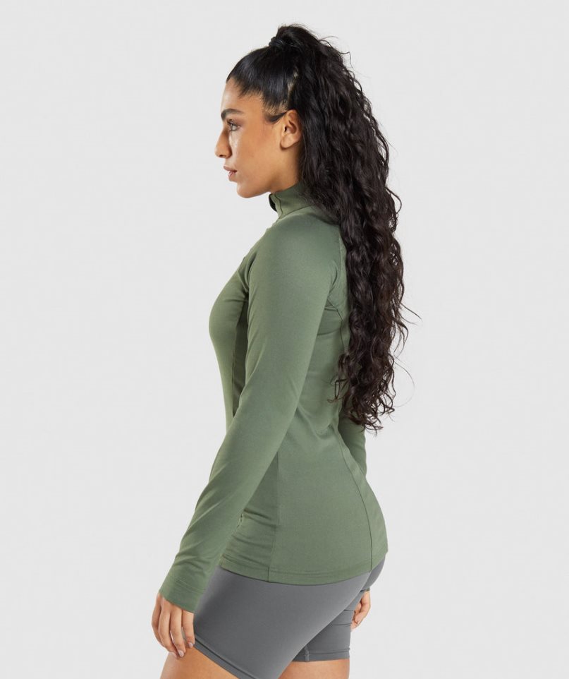 Women's Gymshark Training Jackets Olive | CA D61783